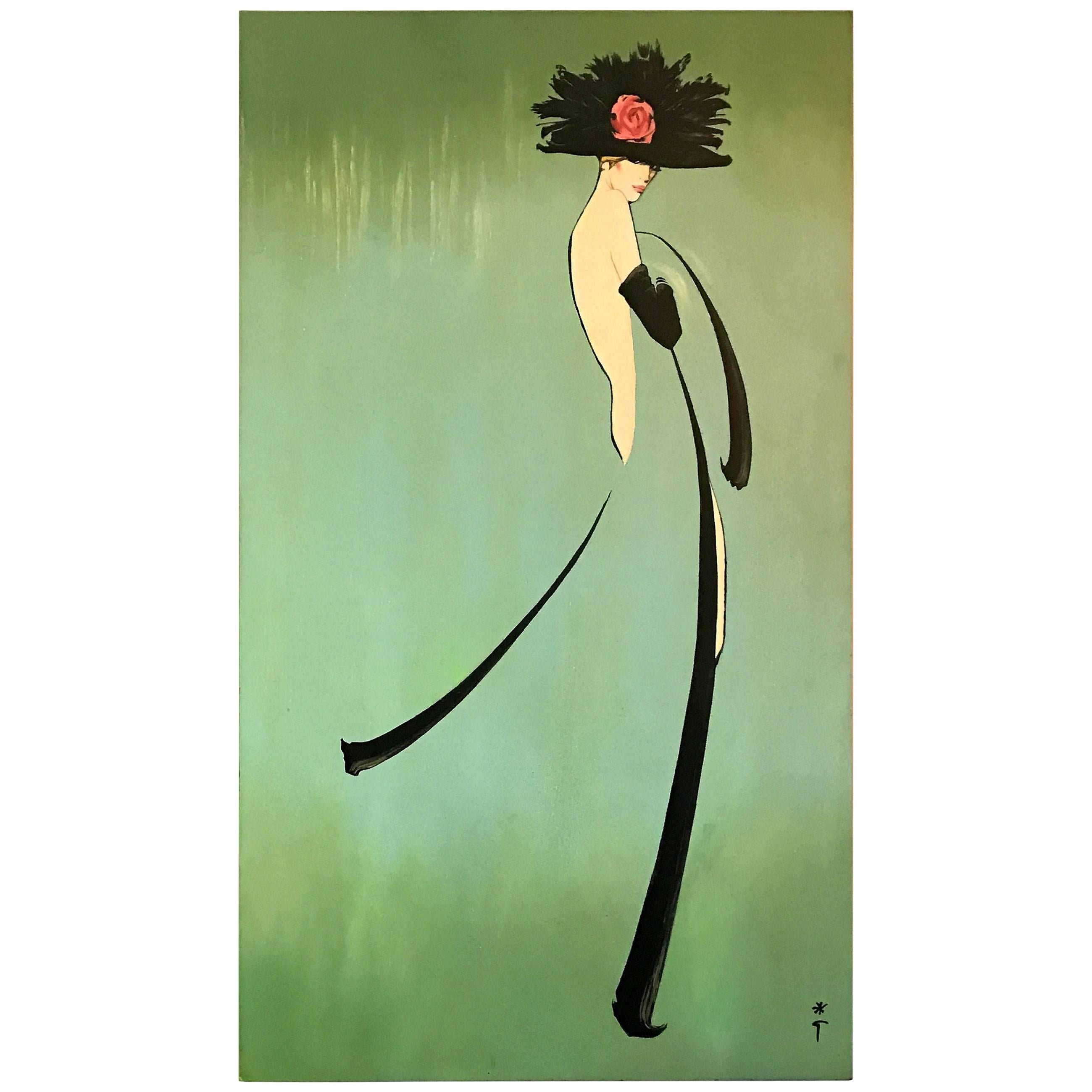 Fashion Silhouette Painting by René Gruau