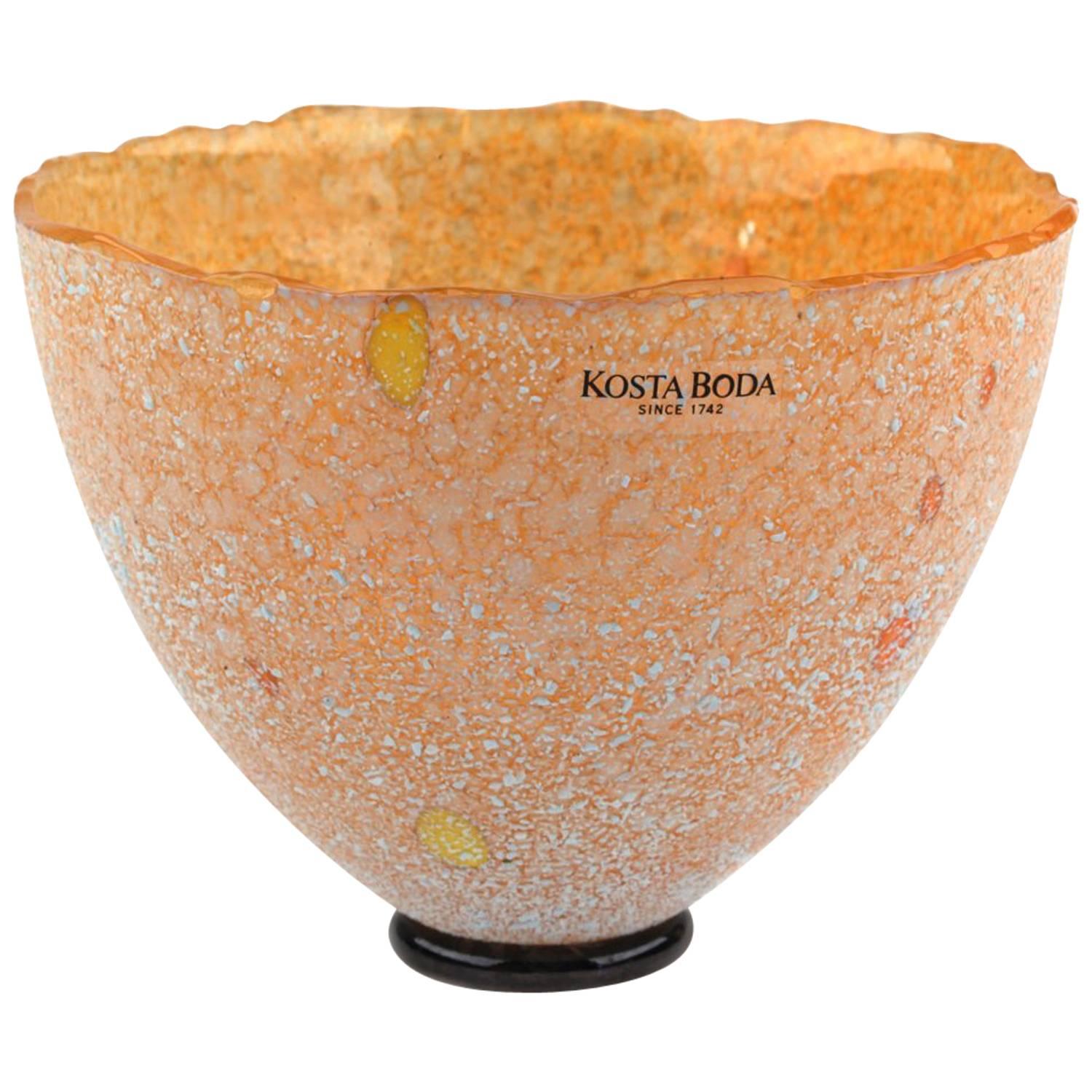 Kosta Boda Bertil Vallien Signed Artist Collection Galaxy Glass Petite Vase For Sale