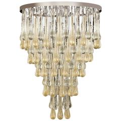 Italian Modern Murano Glass Chandelier or Flush Mount 8