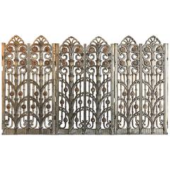 Art Deco Cast Steel Architectural Panels with Bronze and Copper Inserts