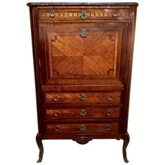 Early 19th Century Louis XV-Style Secretaire a Abattant