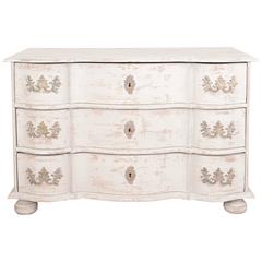 Swedish 18th Century Baroque Commode Galbé Chest of Drawers