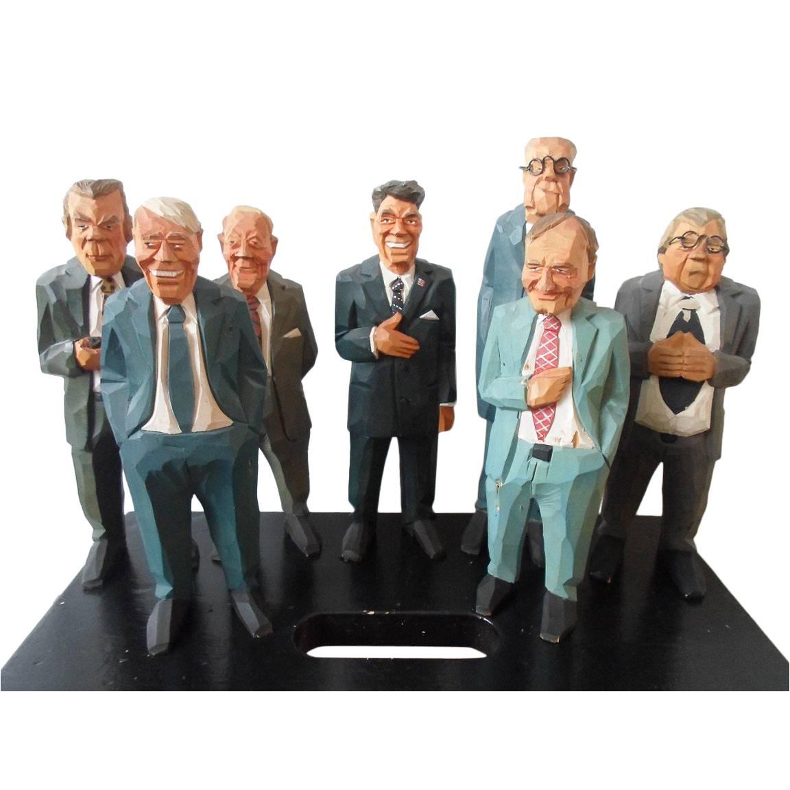 Swedish Politicians Carved in Wood by Sven Gunnarsson For Sale