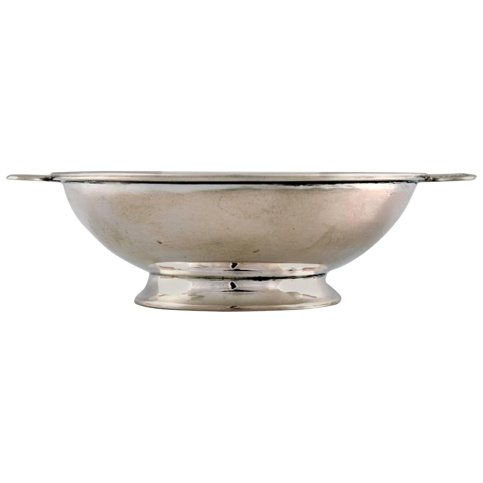 W.A. Bolin, Stockholm Master Court Jeweler, Art Deco Bowl in Silver, 1930s