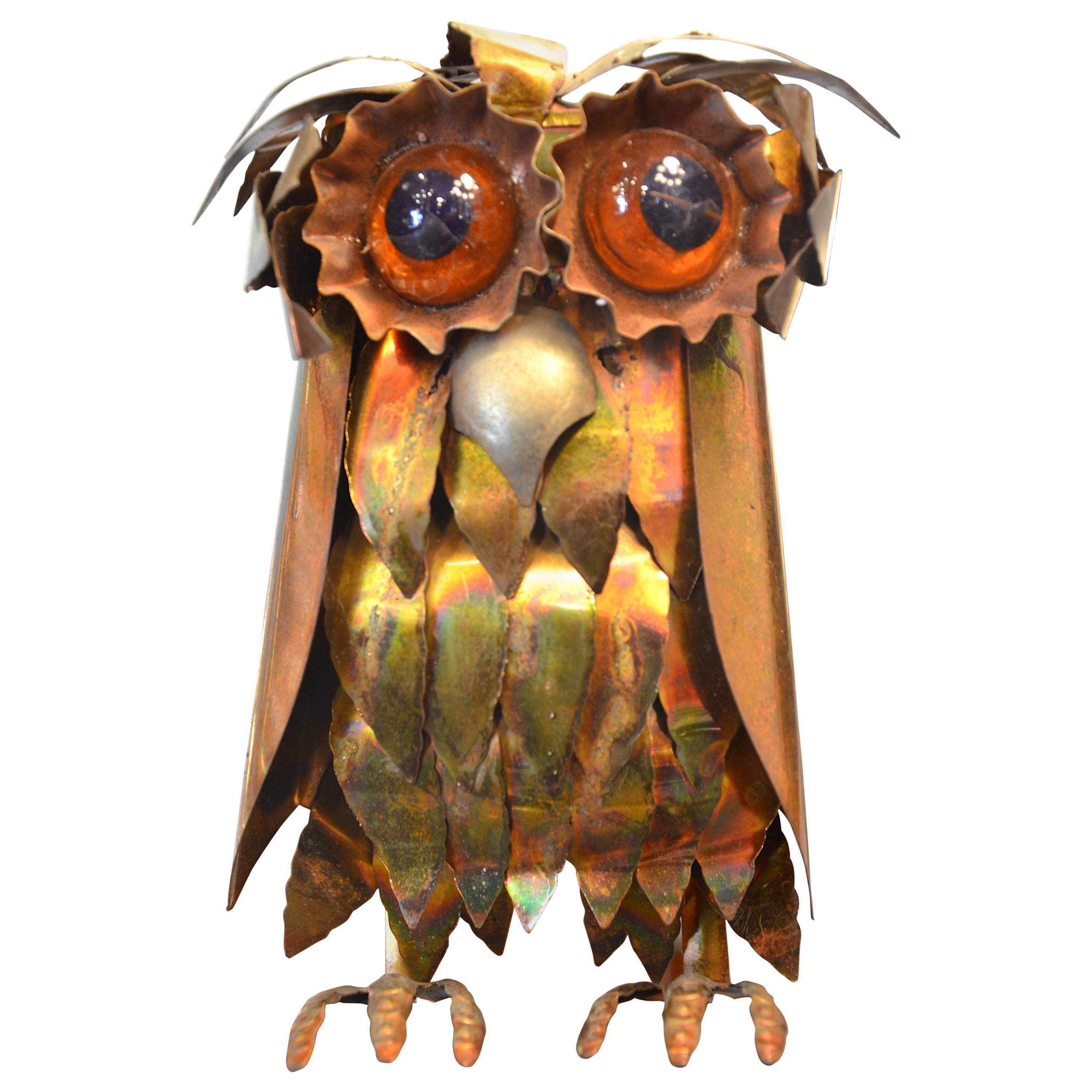 Fantastic Owl by Curtis Jere, circa 1960 For Sale