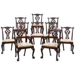 Chippendale Style Dining Chairs Set 8