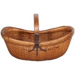 Handmade Antique Willow Flower Basket