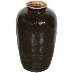 Large Antique Chinese Ceramic Wine Jar 3