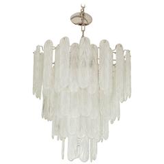 Large Murano Glass Pendant Light Attributed to A. V. Mazzega