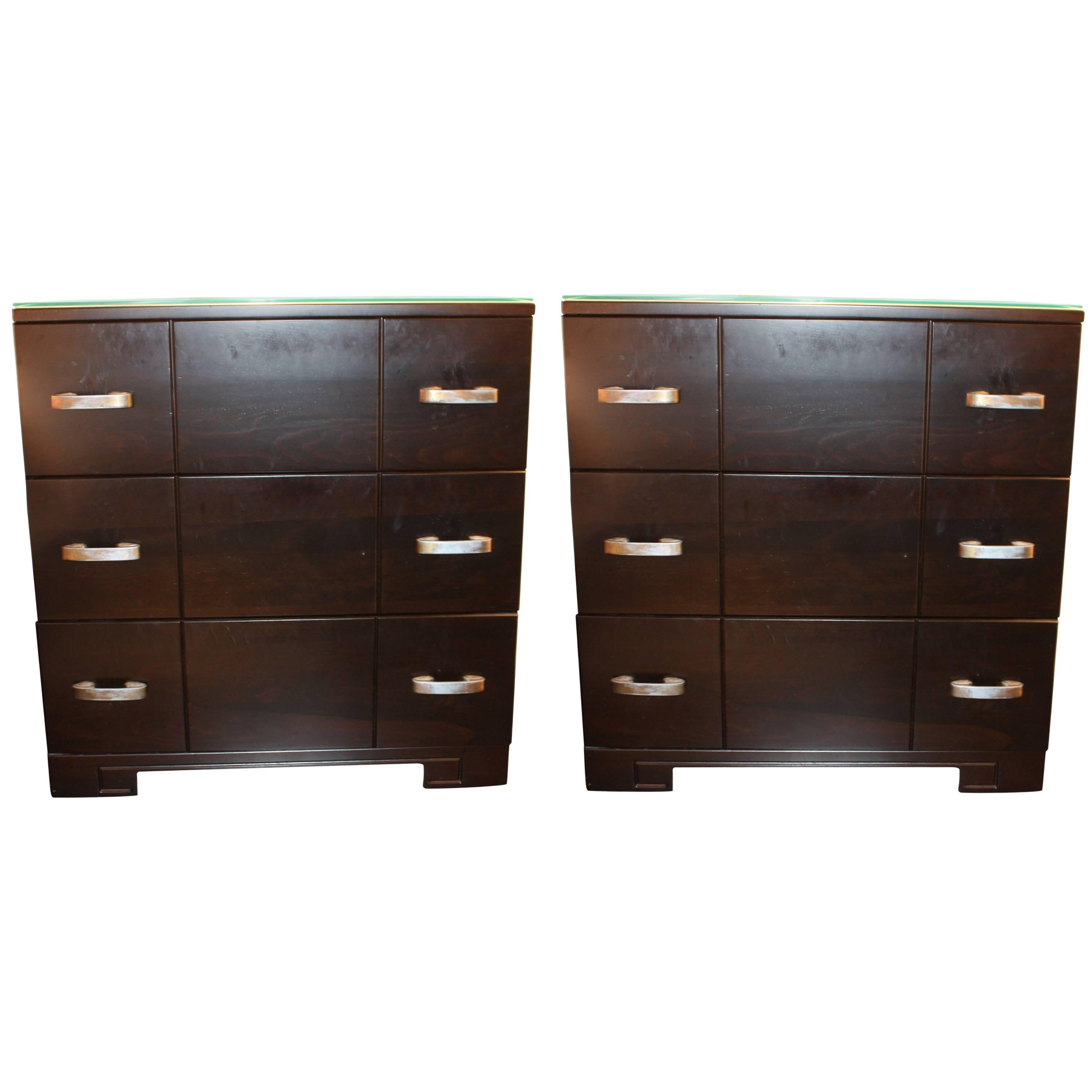 Pair of Bedside Chests For Sale