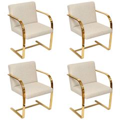 Brno Set of four Bronze Flatbar Chairs