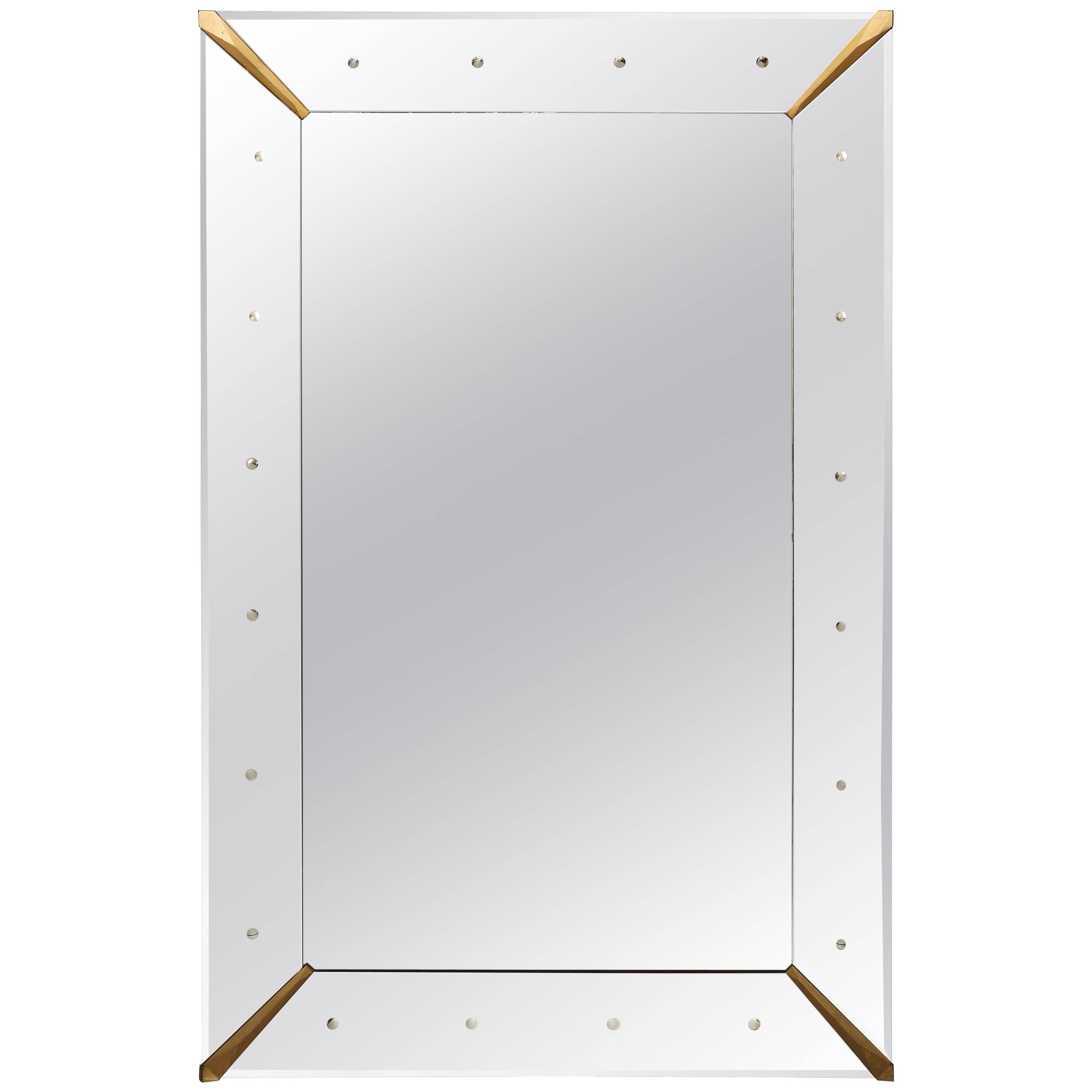 Large Rectangular Venetian Dotted Mirror