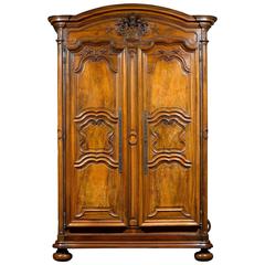 French Provincial Walnut Armoire 3
