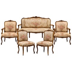 Antique Aubusson Parlor Suite