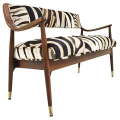 Danish Style Settee in Zebra