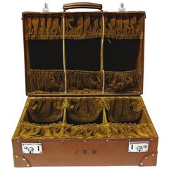 Rare English Leather Shoe Case c1920