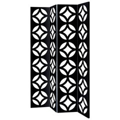 Discus Folding Screen Black or White Lacquered