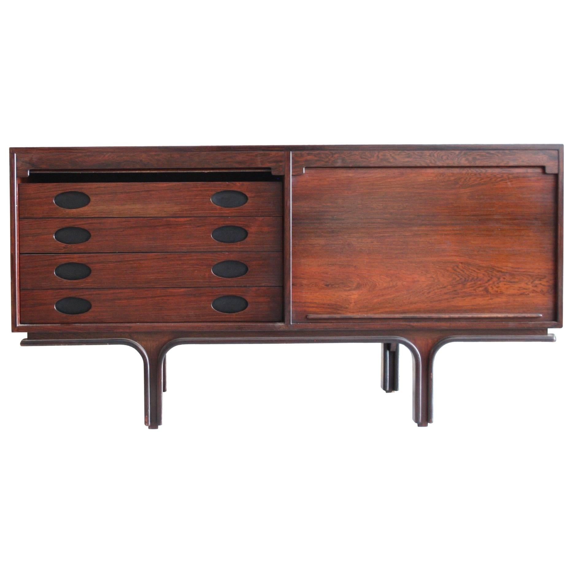 Small Rosewood Sideboard by Gianfranco Frattini for Bernini Italy