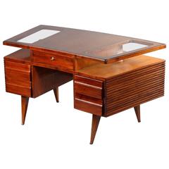 Rare Oval Freestanding Desk Designed Vittorio Dassi, Italy, 1950 7