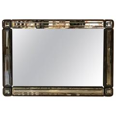 Hollywood Regency Beveled Glass Mirror 1