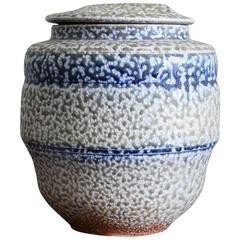 Karen Karnes, 1960s Salt Glaze Lidded Vessel