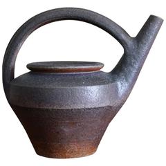 Amazing Karen Karnes, 1960s Stoneware Lidded Teapot