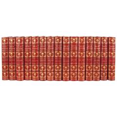 Grolier Society Ensemble relié en cuir rouge Days of the Dandies 15 Volumes