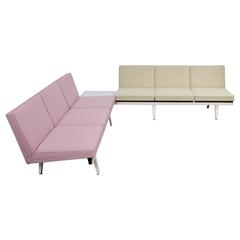 Sofa-Set aus zweifarbigem „Steel Frame“-Sofa von George Nelson