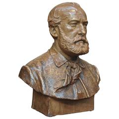 Antique 19th Century French Terracotta Bust statue