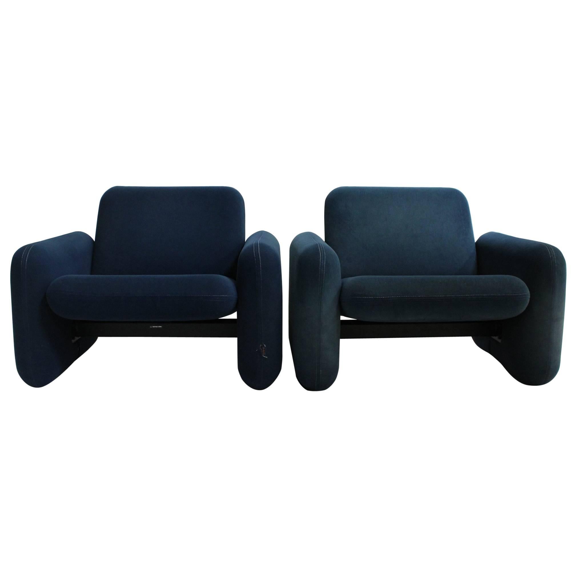 Ray Wilkes for Herman Miller Chiclet Chairs, a Pair For Sale