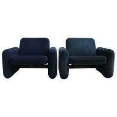 Ray Wilkes for Herman Miller Chiclet Chairs, a Pair