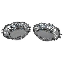 Pair of Antique Sterling Silver Wine Bottle Coasters by Howard of New York 5
