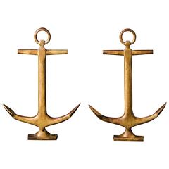 20th Century Anchor Andirons