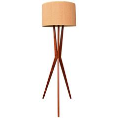 Danish Teak X-Base Tripod Floor Lamp