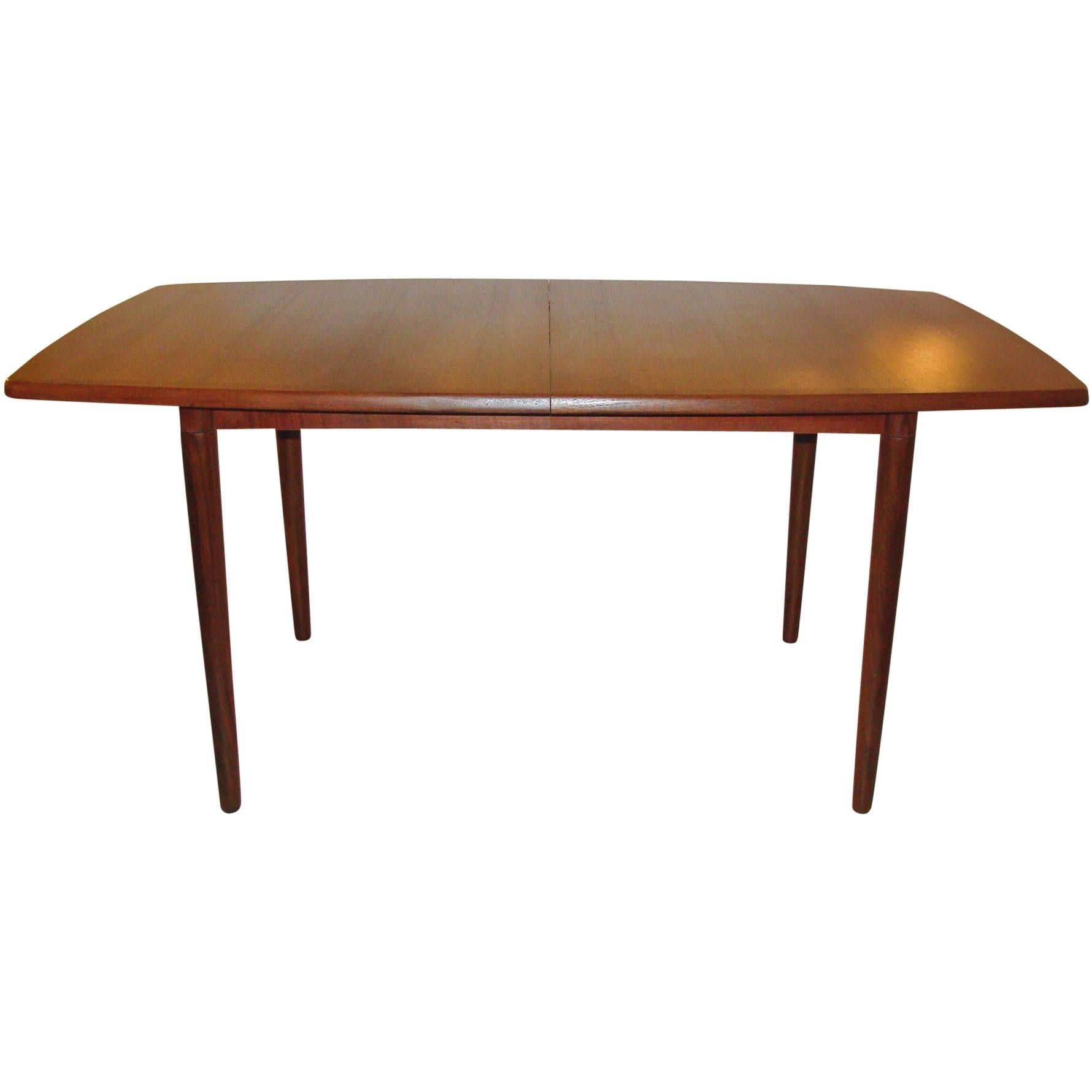 Gustav Bahus Vintage Teak Dining Table, Two Leaves