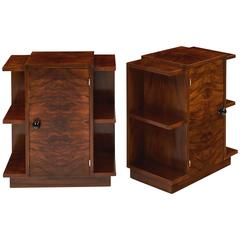 Art Deco Period French Walnut Side Tables