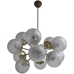 Sputnik Chandelier in Brass with Glass Balls, 1960s 6