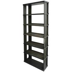 Vintage Large Industrial Green Metal "Congresso" Bookcase by Lips