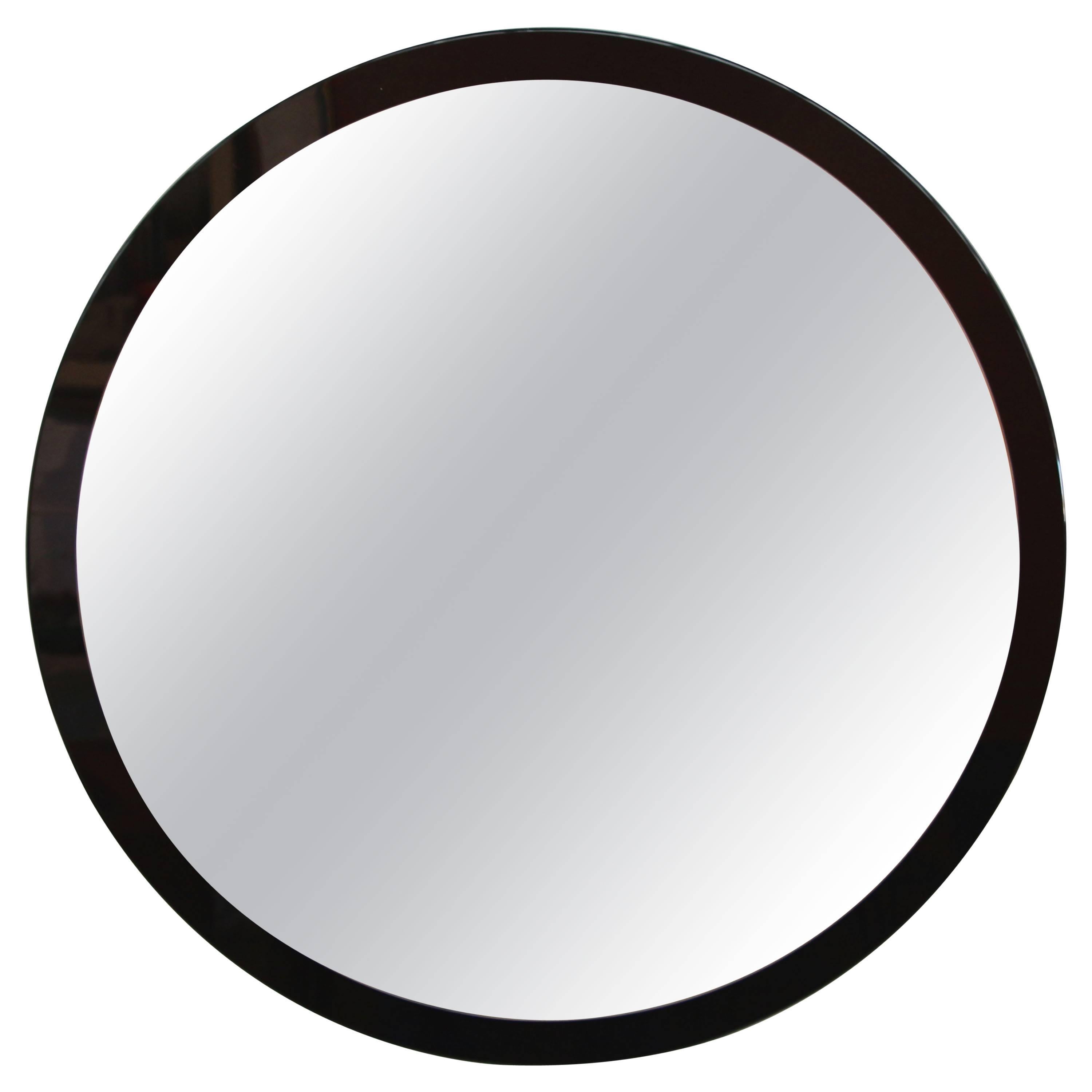Two Color Lucite Round Mirror