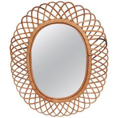 Italian Rattan Mirror