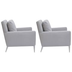 Pair of Paul McCobb Bleached Walnut Lounge Chairs for Directional 12