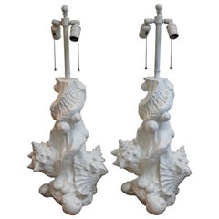 Retro Pair of White Nautical Lamps by Sirmos