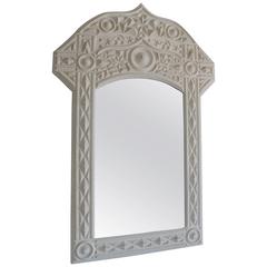 Vintage Monumental Tramp Art Mirror