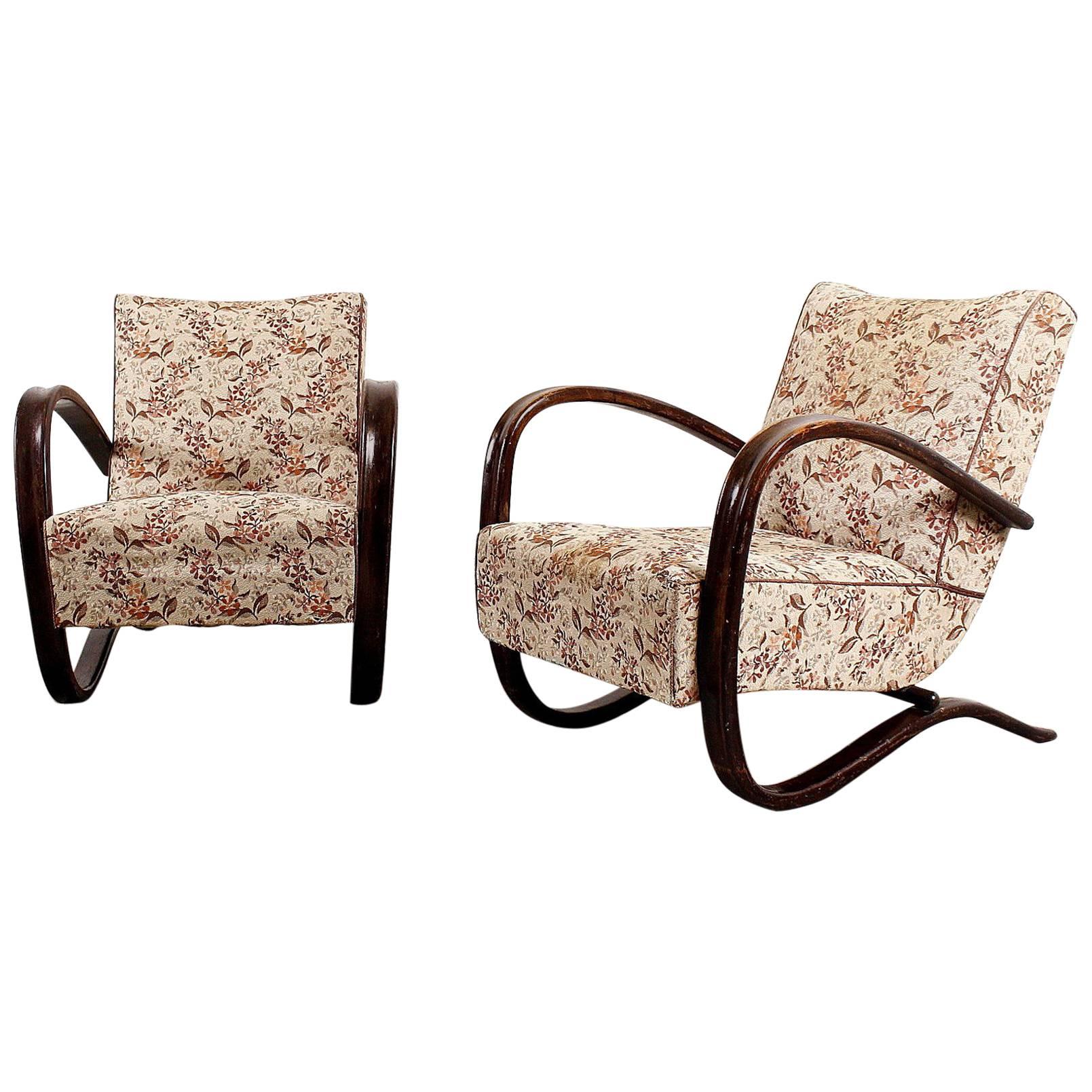 Set of Lounge Chairs by Jindrich Halabala