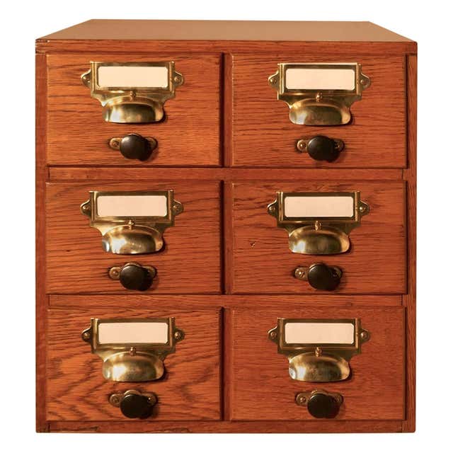 Index Card File Cabinet - 4 For Sale on 1stDibs | file card cabinet ...