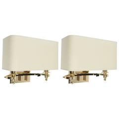 Pair of 1940s Sconces Attributed to Jules Leleu 9