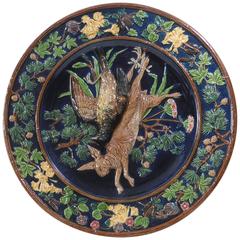 19th Century Austrian Majolica Trophies Wall Charger Johann Maresh