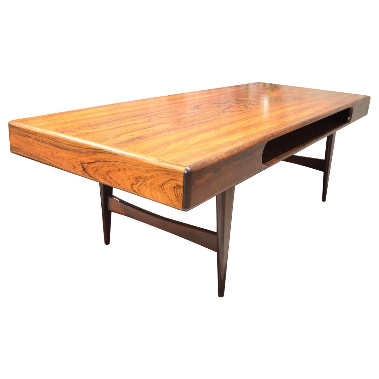 Fantastic Palisander Coffee Table, Italy, circa 1960 For Sale