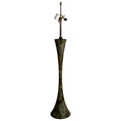 Elegant Hourglass Form Verdigris Stewart James for Hansen Table Lamp 9