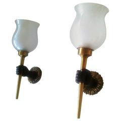 French Neoclassical Gilt Bronze Sconces by John Devoluy 9